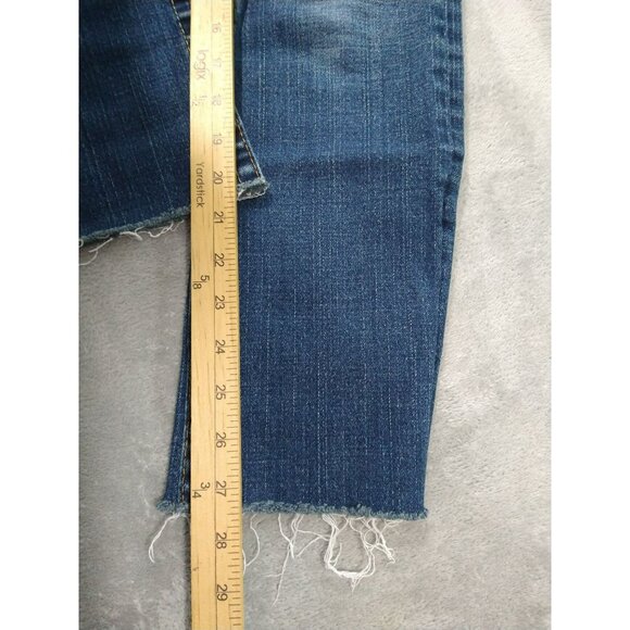 True Religion Jeans Women 27 Blue Denim Billy Straight Leg Low Rise Flap Pockets - Picture 6 of 11